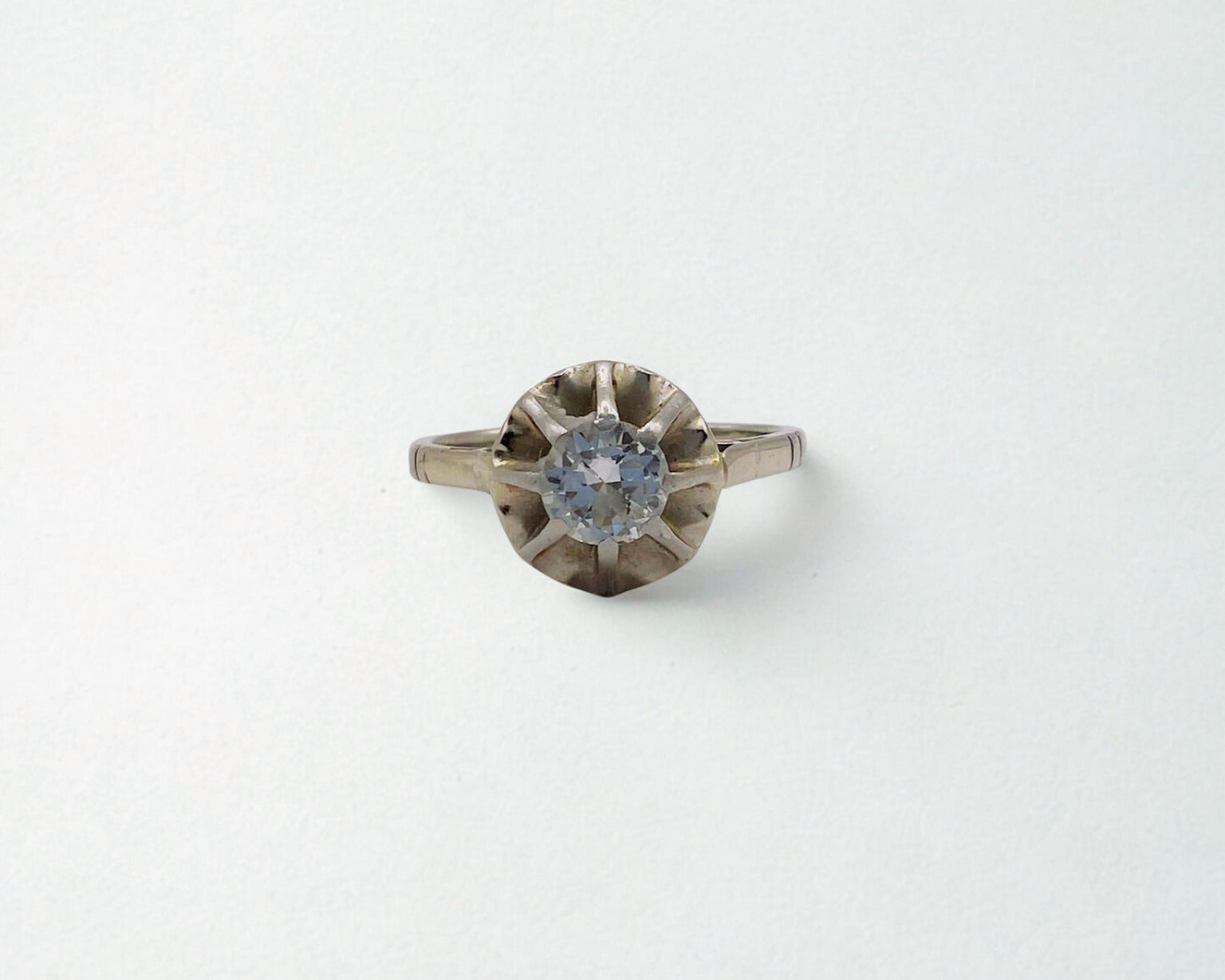 solitaire ancien vue de face